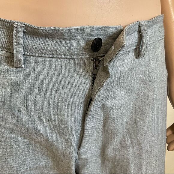 Zara Men's Basic Flat Front Slim Fit Straight Trousers Dress Pants Gray Size 34 - Picture 9 of 12